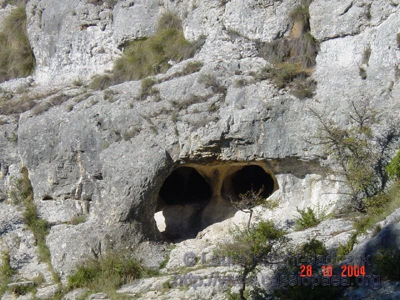 We stopped to examine some of these small caves.
