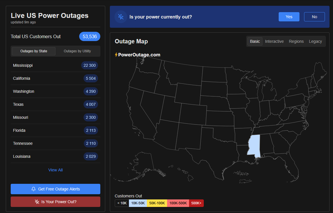 US outage 2025-02-05
