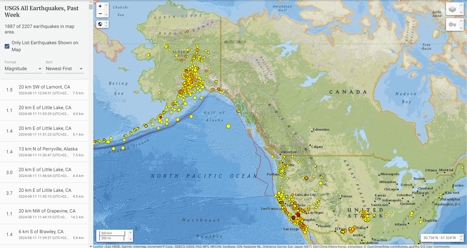 Earthquakes 7 days to August 11th  2024.gif