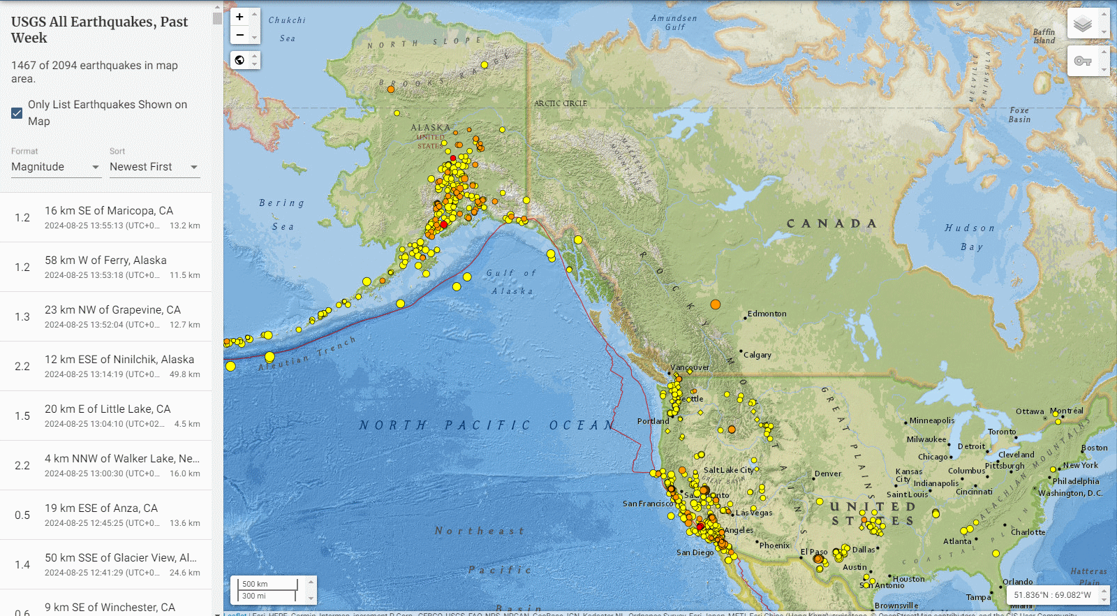 Earthquakes 7 days to August 25th  2024.gif