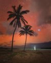 Yuri-Beletsky-anakena Beach, photo by Beletsky - Airglow over Easter Island 2 Oct 2016!!!!.jpg