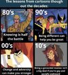 The lessons from cartoons though out the decades