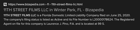 11th Street Films LLC filed 25 June 2020.png