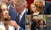 Joe Biden sniffing