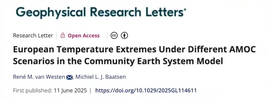 European Temperature Extremes Under Different AMOC Scenarios in the Community Earth System Model