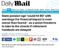 State pension age could hit 80