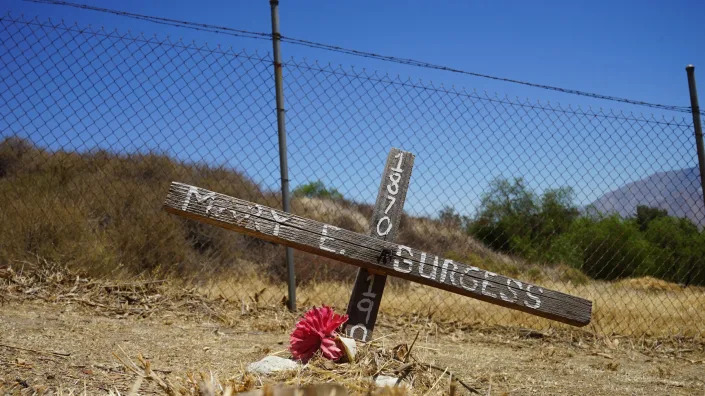 The St. Boniface Indian Industrial School Cemetery in Banning, Calif., in 2021. (Zeng Hui / Xinhua via Getty Images)