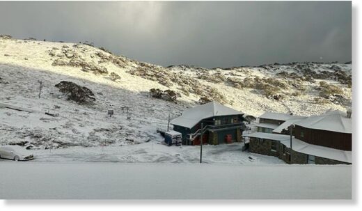 Plenty of snow has fallen at Charlotte Pass.