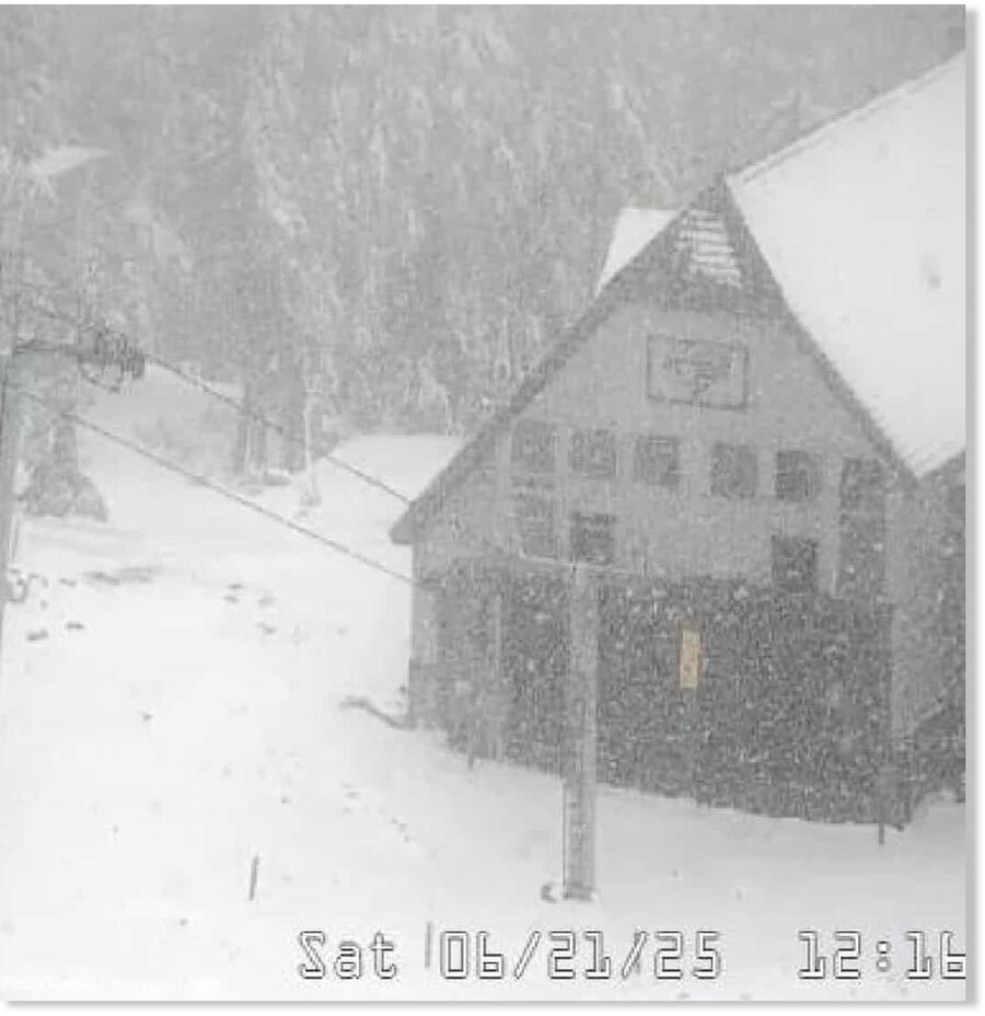 Dumping at Timberline Lodge, OR.