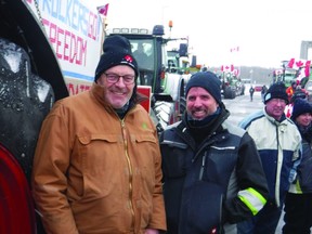 From left, Martin Roth from Pontiac, Quebec, and Thomas Kilchmeiel from St Isidore, Ontario