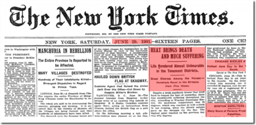 1901 New York heatwave