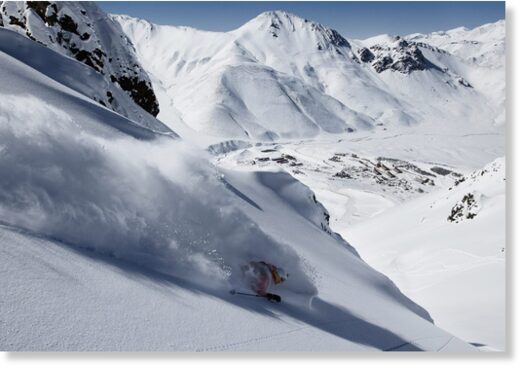 Deep powder at Las Leñas Resort.