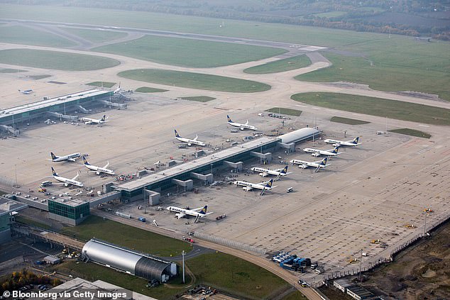 Multiple aircraft reported near misses with 'balloons' in UK airspace last year, including one on approach to Stanstead Airport (pictured)