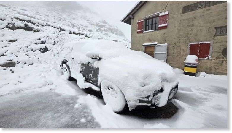 Summer snow has blanketed the Alps.