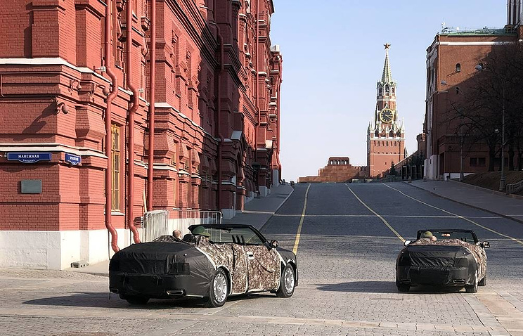 Aurus droptops during the VE Day parade rehearsal