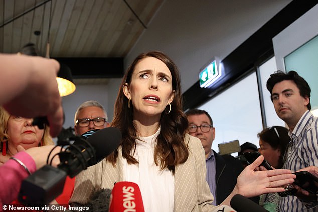 Ingraham claimed New Zealand's Government and prime minister Jacinda Ardern (pictured above) was 'throwing people into quarantine camps' to fight the spread of the virus