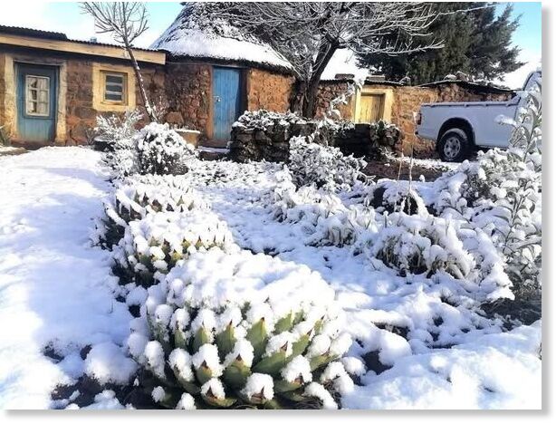 Snow in South Africa.