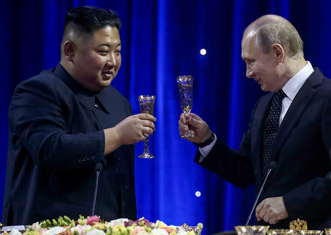 North Korean Leader Kim Jong Un and Russia's President Vladimir Putin 