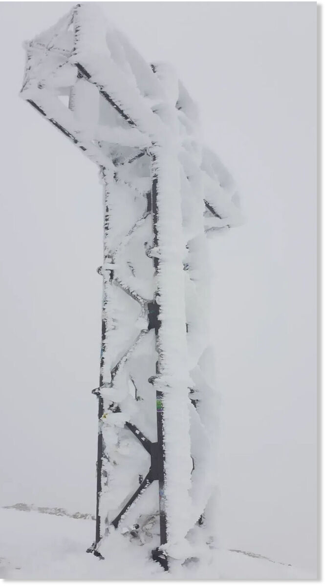 The peak cross at Marmolada, Italy.