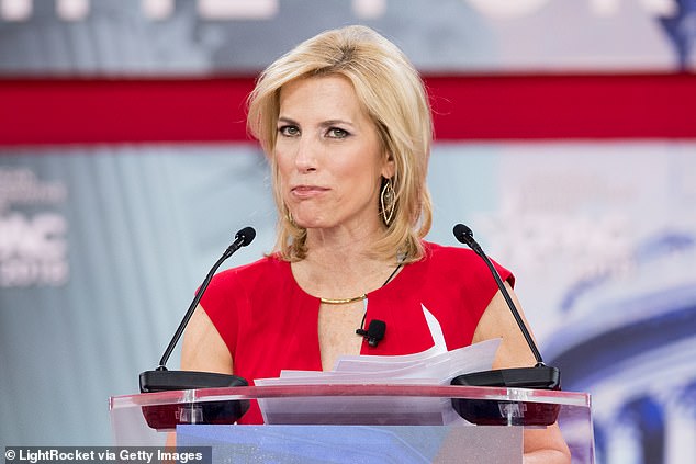 The conservative news presenter (Ingraham pictured) blasted New Zealand's two-week mandatory hotel quarantine system and also mocked Ms Ardern's accent