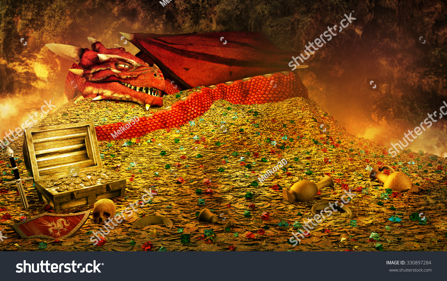 stock-photo-fairytale-scene-with-red-dragon-sleeping-on-the-treasure-pile-330897284.jpg