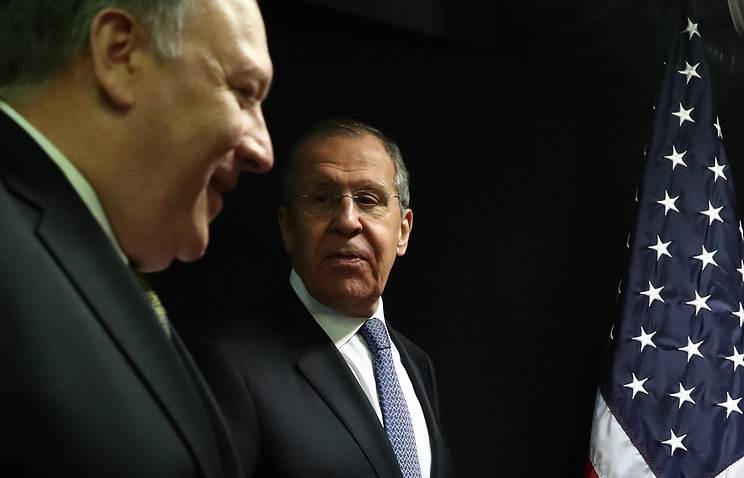 US Secretary of State Michael Pompeo and Russian Foreign Minister Sergey Lavrov 