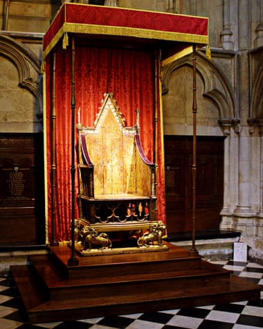 The coronation chair at Westminster Abbey