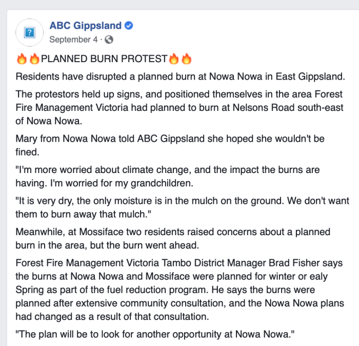 ABC Gippsland Controlled Burn