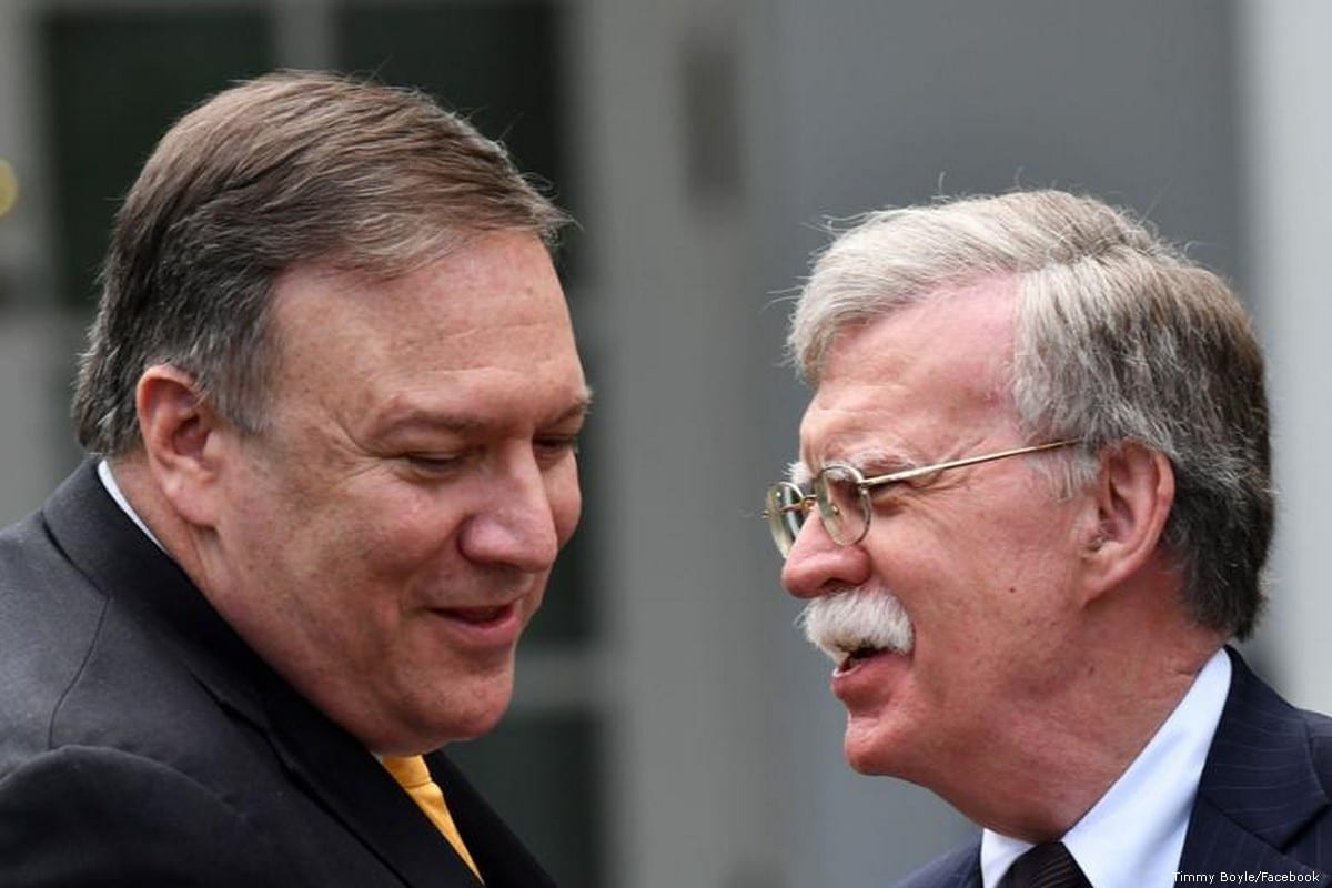 US National Security Adviser John Bolton and Secretary of State Mike Pompeo