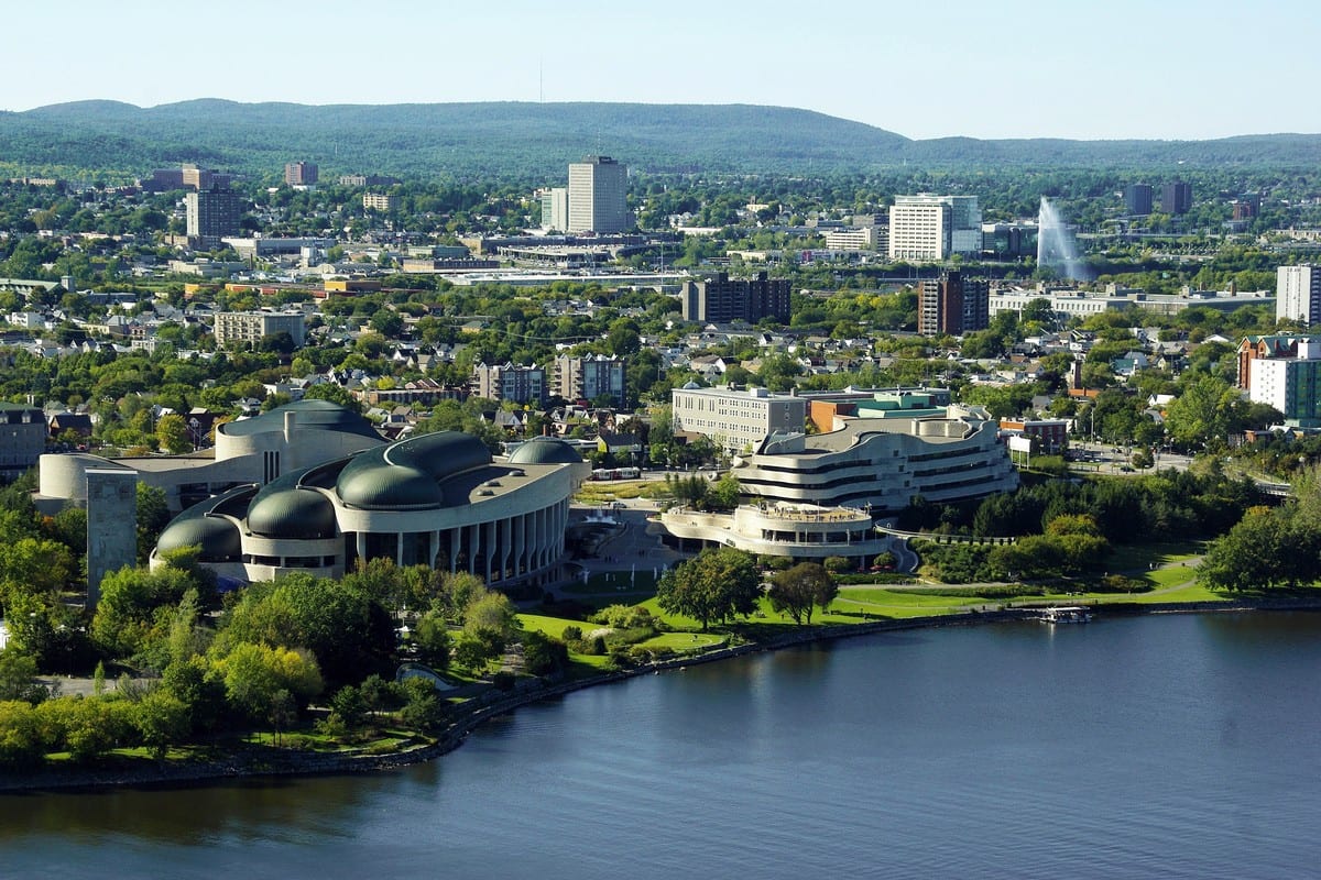 Cityscape and landscape view of Ottawa, Canada