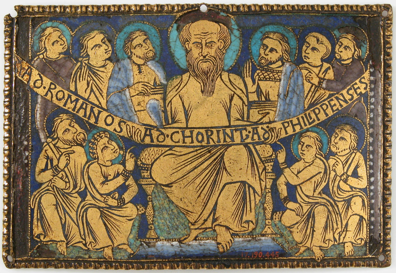 Plaque with Saint Paul and His Disciples ca. 1160–80 — Мемориальная доска со святым Павлом и его учениками ок. 1160-80