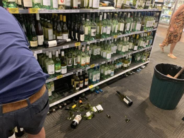 Wine bottles fell and smashed at the Roebuck Bay Hotel in Broome.