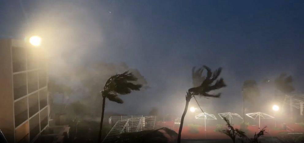 PHOTO: Tropical storm force winds hammer Tumon Bay, Guam, as Typhoon Mawar heads toward the island, May 24, 2023. PHOTO: Tropical storm force winds hammer Tumon Bay, Guam, as Typhoon Mawar heads toward the island, May 24, 2023.