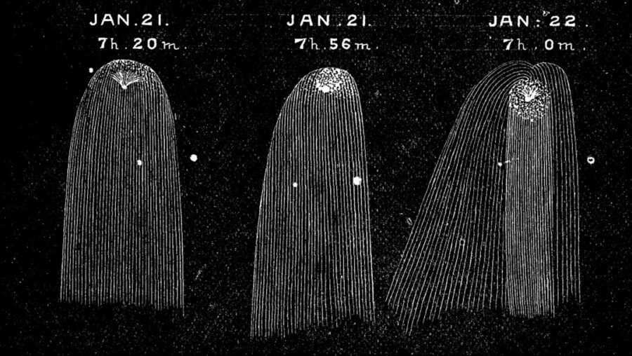 Comet 12P sketches 1884