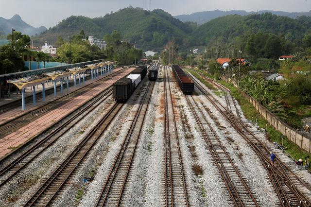 View of the train station where North Korean leader Kim Jong Un is expected to arrive, at the border town with China in Dong Dang, Vietnam February 21, 2019. REUTERS/Kham