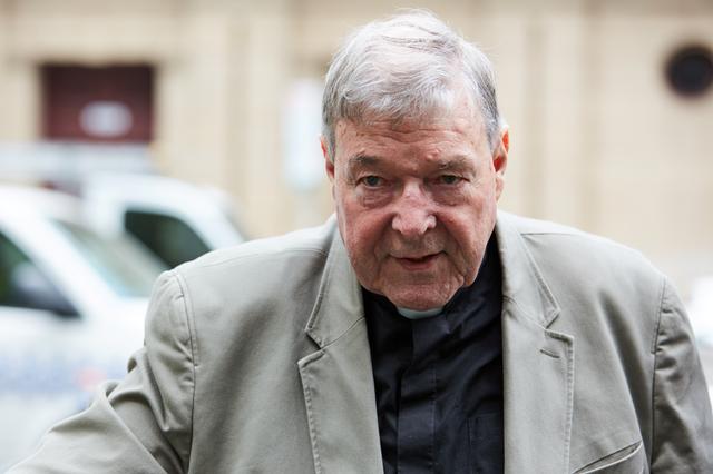 Cardinal George Pell arrives at the County Court in Melbourne, Australia February 26, 2019. AAP Image/Erik Anderson/via REUTERS 