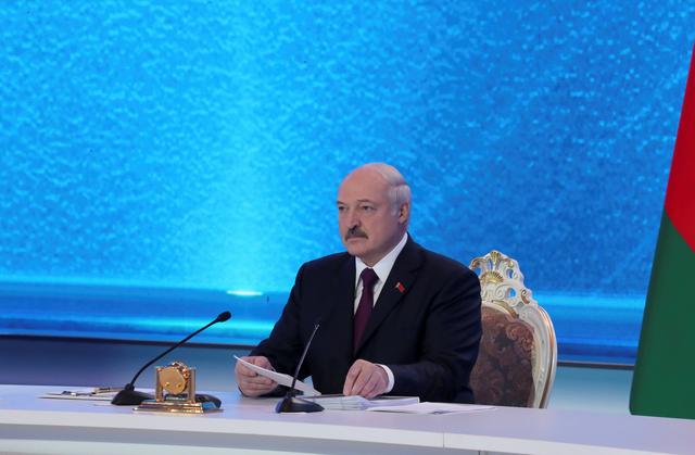 Belarus' President Alexander Lukashenko speaks during "Big Talk" news conference in Minsk, Belarus March 1, 2019.  Nikolay Petrov/BelTA/Pool via REUTERS