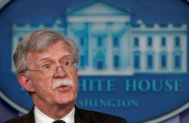U.S. President Donald Trump's national security adviser John Bolton speaks during a press briefing at the White House in Washington, U.S., November 27, 2018.  REUTERS/Kevin Lamarque