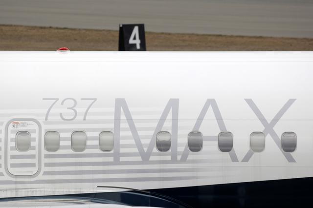 FILE PHOTO: A Boeing 737 MAX 8 aircraft is parked at a Boeing production facility in Renton, Washington, U.S., March 11, 2019. REUTERS/David Ryder