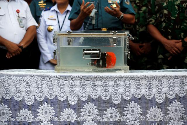 FILE PHOTO: Cockpit Voice Recorder (CVR) of a Lion Air JT610 that crashed into Tanjung Karawang sea is seen inside a special container after it was found under the sea, during a press conference at Tanjung Priok Port in Jakarta, Indonesia, January 14, 2019. REUTERS/Willy Kurniawan/File Photo