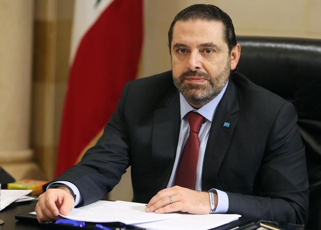FILE PHOTO: Lebanese Prime Minister Saad al-HarirI is seen during the meeting to discuss a draft policy statement at the governmental palace in Beirut, Lebanon February 6, 2019. REUTERS/Aziz Taher