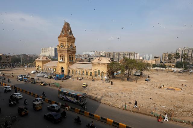 General view of the British era Empress Market building is seen after the removal of surrounding encroachments on the order of Supreme Court in Karachi, Pakistan January 30, 2019. REUTERS/Akhtar Soomro