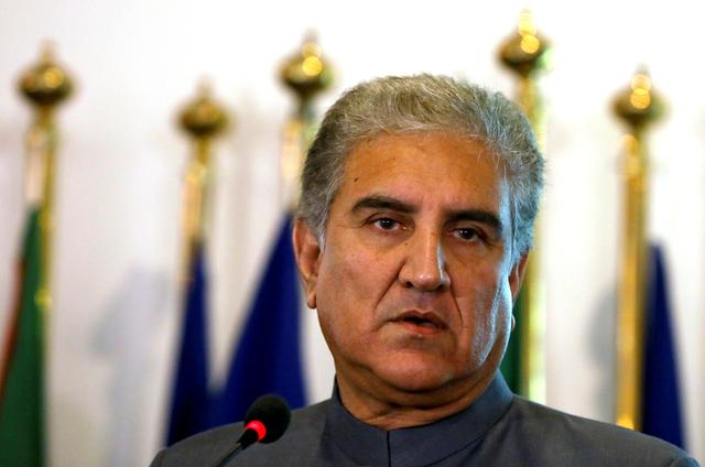 FILE PHOTO: Pakistan's new Foreign Minister Shah Mehmood Qureshi listens during a news conference at the Foreign Ministry in Islamabad, Pakistan August 20, 2018.  REUTERS/Faisal Mahmood