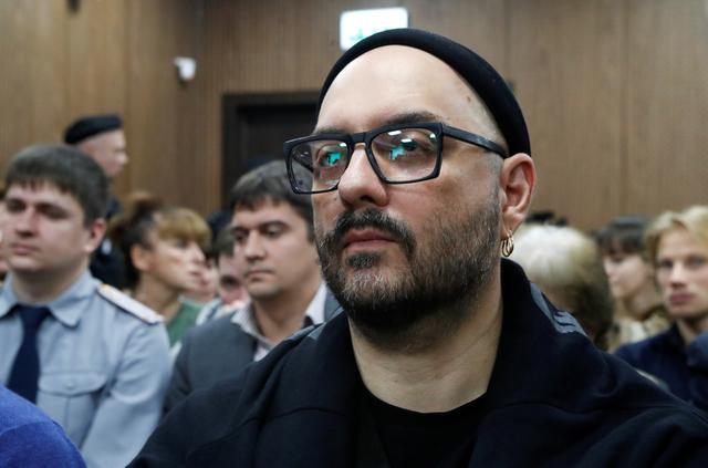 FILE PHOTO - Russian film and theatre director Kirill Serebrennikov, who was accused of embezzling state funds, looks on before a court hearing in Moscow, Russia November 7, 2018. REUTERS/Sergei Karpukhin