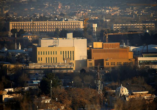 FILE PHOTO: View of the U.S. Embassy (front buildings) in Kabul, Afghanistan, January 20, 2016.        REUTERS/Omar Sobhani/File Photo/File Photo