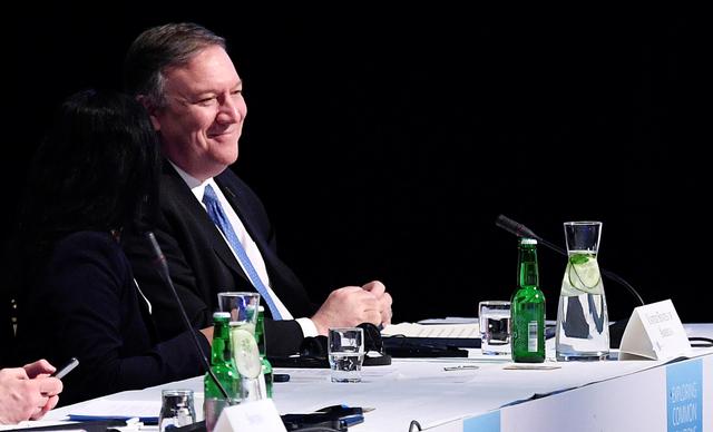 U.S. Secretary of State Mike Pompeo attends the Arctic Council summit at the Lappi Areena in Rovaniemi, Finland May 7, 2019. Mandel Ngan/Pool via REUTERS