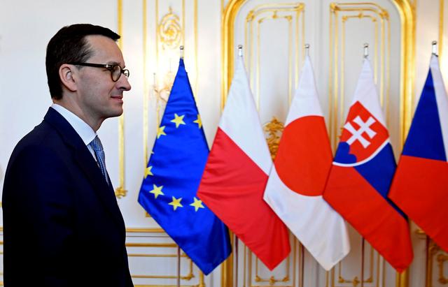 FILE PHOTO: Polish Prime Minister Mateusz Morawiecki arrives at a summit of  the Visegrad Group of central European nations and Japan in Bratislava, Slovakia, April 25, 2019.   REUTERS/Radovan Stoklasa/File Photo