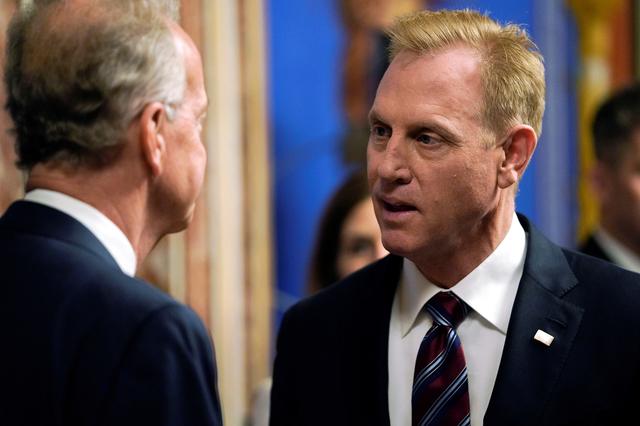 FILE PHOTO - Acting Defense Secretary Patrick Shanahan arrives to testify before a Senate Appropriations Defense Subcommittee hearing on the proposed FY2020 budget for the Defense Department on Capitol Hill in Washington, U.S., May 8, 2019. REUTERS/Aaron P. Bernstein