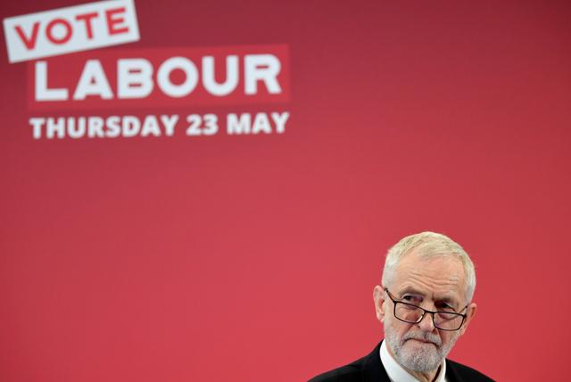 Britain's opposition Labour Party leader Jeremy Corbyn speaks at the launch of Labour's European election campaign in Kent, Britain, May 9, 2019. REUTERS/Toby Melville