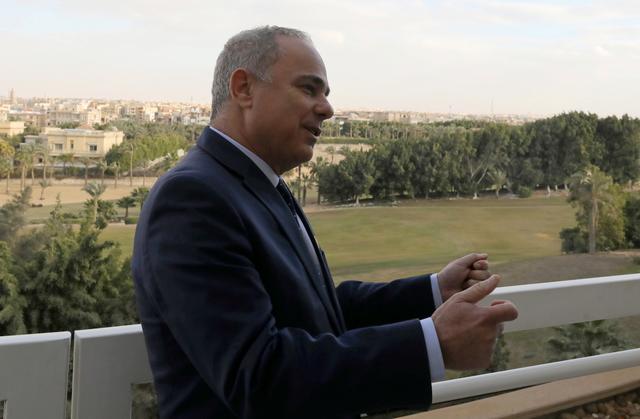 FILE PHOTO: Israeli Energy Minister Yuval Steinitz speaks during an interview with Reuters in Cairo, Egypt January 14, 2019. REUTERS/Mohamed Abd El Ghany